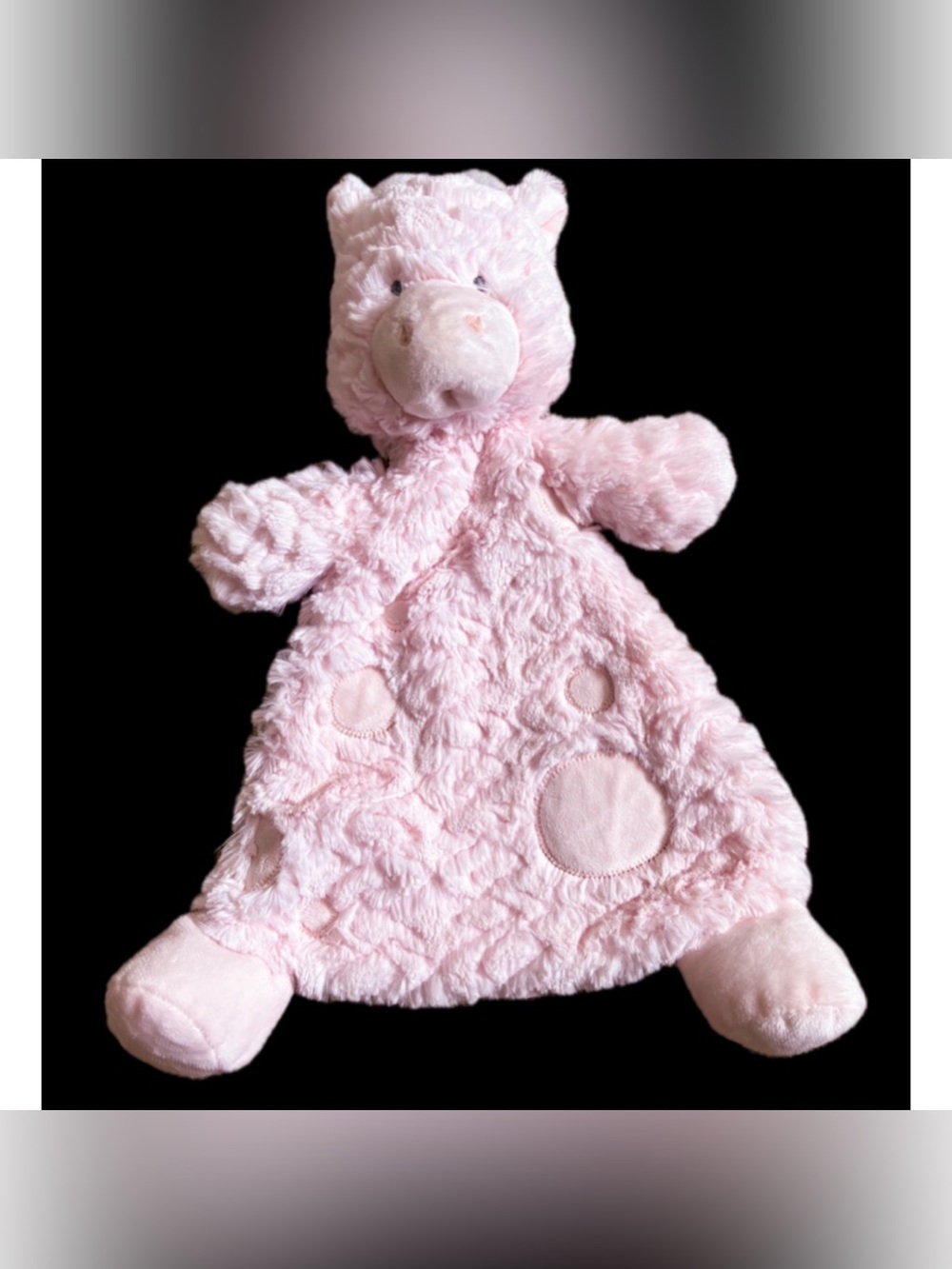 Demdaco Light Pink Giraffe Lovey Plush Stuffed Animal Security Blanket Soft Toy